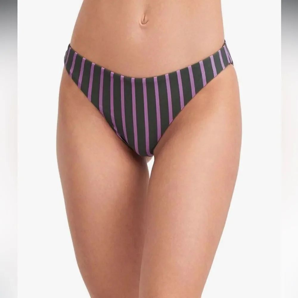 Gottex Women’s Au Naturel Striped Mi-Rise Bikini Bottom